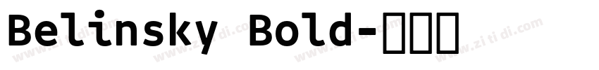 Belinsky Bold字体转换